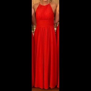 Red Azazie bridesmaid dress